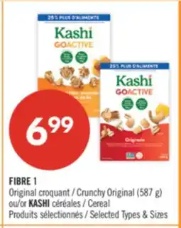 Pharmaprix FIBRE 1 Crunchy Original (587 g) or KASHI Cereal offer
