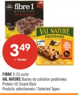 Pharmaprix FIBRE 1 (5) or VAL NATURE (4) Snack Bars offer