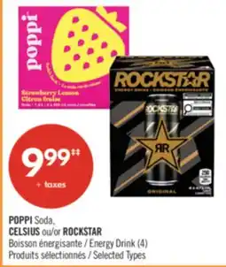 Pharmaprix POPPI Soda, CELSIUS or ROCKSTAR Energy Drink (4) offer