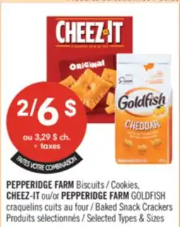 Pharmaprix PEPPERIDGE FARM Cookies, CHEEZ-IT or PEPPERIDGE FARM GOLDFISH Baked Snack Crackers offer