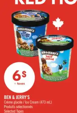 Pharmaprix BEN & JERRY'S ce Cream (473 mL) offer