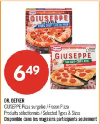 Pharmaprix DR. OETKER GIUSEPPE Frozen Pizza offer