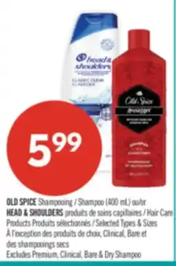 Pharmaprix OLD SPICE Shampoo (400 mL) or HEAD & SHOULDERS Hair Care Products offer