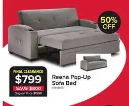 Leon's Reena Pop up Sofa Bed - Grey offer