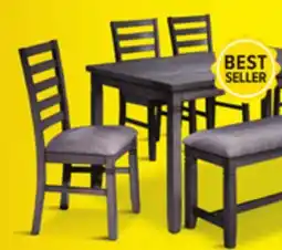 Leon's Breeze 6-Piece Dining Set - Dark Grey offer