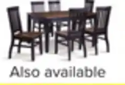 Leon's Caylie Noir 6-Piece Dining Set - Ebony, Driftwood offer