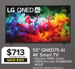 Leon's LG 55 4K Smart QNED AI QNED75 TV - 55QNED75BUA.ACC offer