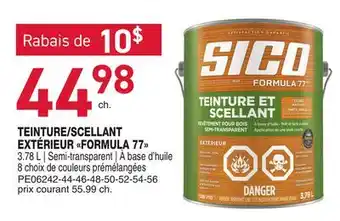 Matério TEINTURE/SCELLANT EXTÉRIEUR FORMULA 77 SICO offer