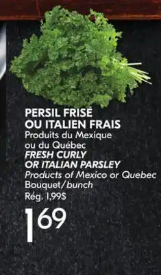 IGA FRESH CURLY OR ITALIAN PARSLEY offer