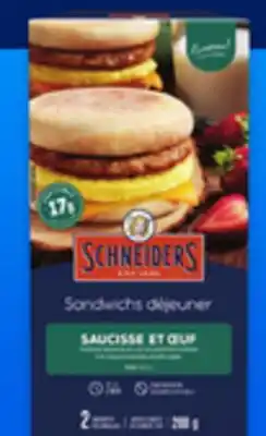 Walmart Eggo waffles or pancakes 240g - 560 g or Schneiders sandwiches or egg bites 204 g - 288 g offer
