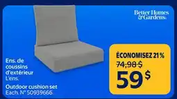 Walmart Outdoor Cushion Set offer