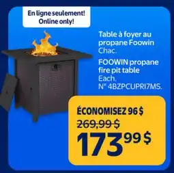 Walmart FOOWIN propane fire pit table Each offer