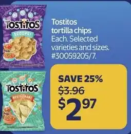 Walmart Tostitos tortilla chips offer