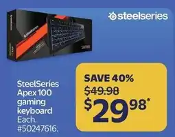 Walmart SteelSeries Apex 100 gaming keyboard offer