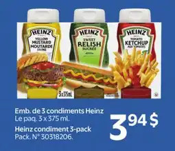 Walmart Heinz condiment 3-pack offer