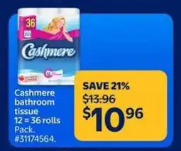 Walmart Cashmere Bathroom Tissue offer
