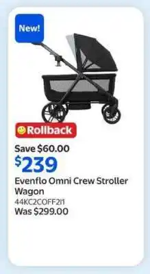Walmart Evenflo Omni Crew Stroller Wagon offer