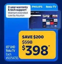 Walmart Philips Roku TV offer