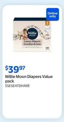 Walmart Millie Moon Diapers Value pack offer