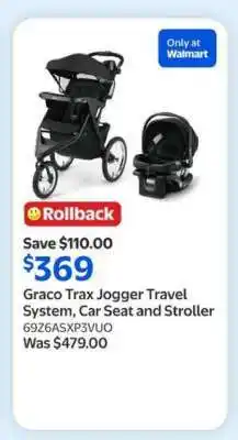 Walmart Graco Trax Jogger Travel System, Car Seat and Stroller offer