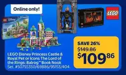 Walmart LEGO Disney Princess Castle & Royal Pet or Icons The Lord of the Rings: Balrog Book Nook Set offer
