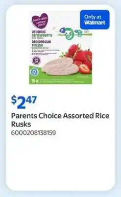 Walmart Parents Choice Assorted Rice Rusks offer