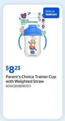 Walmart Parent's Choice trainer cup with weighted straw offer