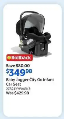 Walmart Baby Jogger City Go Infant Car Seat offer