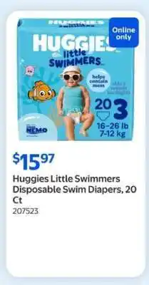 Walmart Huggies Little Swimmers Disposable Swim Diapers, 20 Ct offer