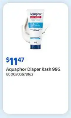 Walmart Aquaphor Diaper Rash 99G offer