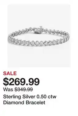 TSC Stores Sterling Silver 0.50 ctw Diamond Bracelet offer