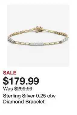 TSC Stores Sterling Silver 0.25 ctw Diamond Bracelet offer