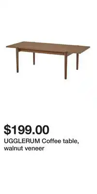 IKEA UGGLERUM Coffee table, walnut veneer offer