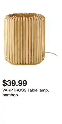 IKEA VARPTROSS Table lamp, bamboo offer