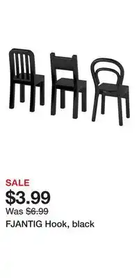IKEA FJANTIG Hook, black offer