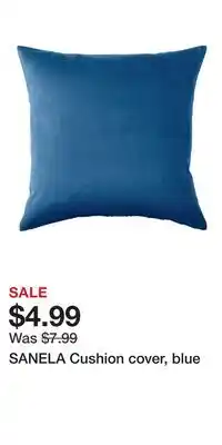 IKEA SANELA Cushion cover, blue offer