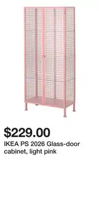 IKEA IKEA PS 2026 Glass-door cabinet, light pink offer