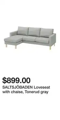 IKEA SALTSJÖBADEN Loveseat with chaise, Tonerud gray offer