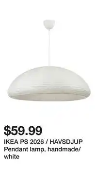 IKEA IKEA PS 2026 / HAVSDJUP Pendant lamp, handmade/white offer