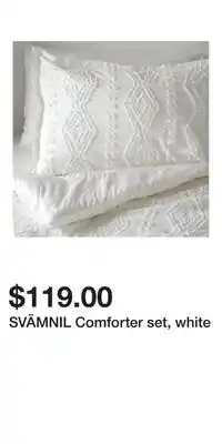 IKEA SVÄMNIL Comforter set, white offer