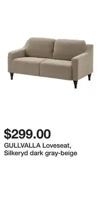 IKEA GULLVALLA Loveseat, Silkeryd dark gray-beige offer