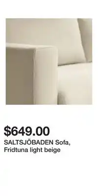 IKEA SALTSJÖBADEN Sofa, Fridtuna light beige offer