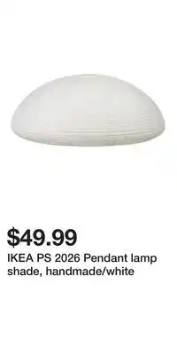 IKEA IKEA PS 2026 Pendant lamp shade, handmade/white offer