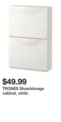 IKEA TRONES Shoe/storage cabinet, white offer
