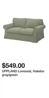IKEA UPPLAND Loveseat, Hakebo gray/green offer