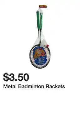 Dollarama Metal Badminton Rackets offer