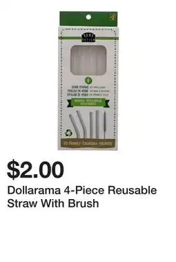 Dollarama Dollarama 4-Piece Reusable Straw With Brush offer