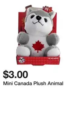 Dollarama Mini Canada Plush Animal offer