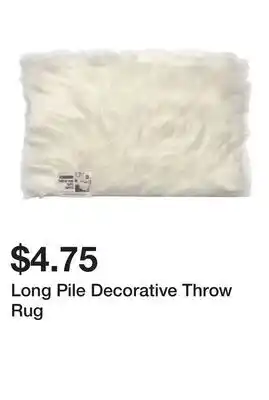 Dollarama Long Pile Decorative Throw Rug offer