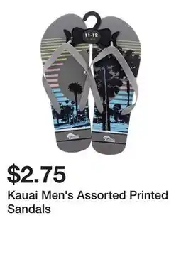 Dollarama Kauai Men's Assorted Printed Sandals offer